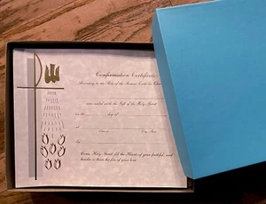 50 - Bestätigung 8"x 10" ZERTIFIKATE & 50 UMSCHLÄGE / Goldkreuz Taube XB-104 - Bild 1 von 5