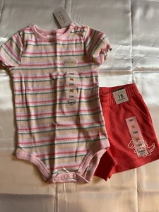 New-Wonder Nation Toddler Girls Shirt & Short Set 18M - Picture 1 of 1