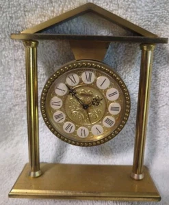 RELOJ TOCADOR LATÓN ALARMA 8 DÍAS BUCHERER SUIZO VINTAGE repuestos o reparación - Imagen 1 de 5