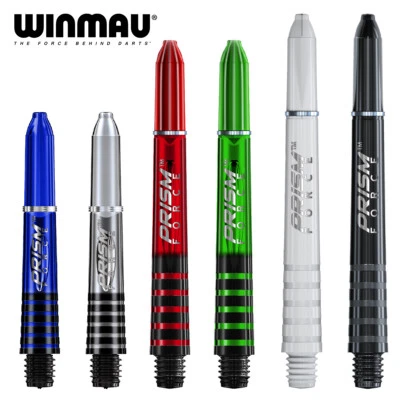 Winmau Prism Force Shafts in 6 Farben und 3 Längen 2BA Gewinde Dartshafts