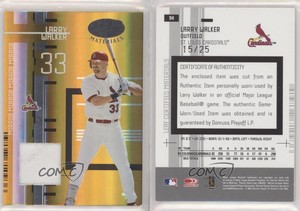 2005 Leaf Certified Materials Mirror Gold Jerseys /25 Larry Walker #94 HOF