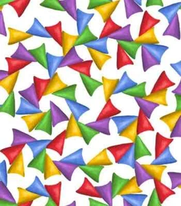 Edredón de tela de algodón de 3 yardas - Acolchado Tesoros Hogar Dulce Gnomo Sombreros Blanco - Imagen 1 de 1