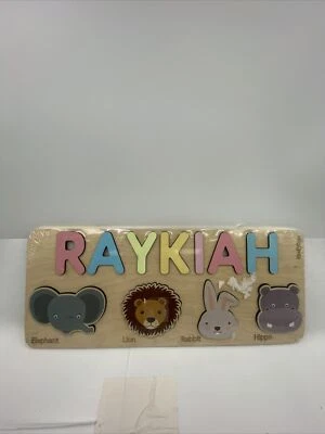 Personalized Name Puzzle Toys Customized Educational Wooden Puzzle *RAYKIAH* - Image 1 of 3