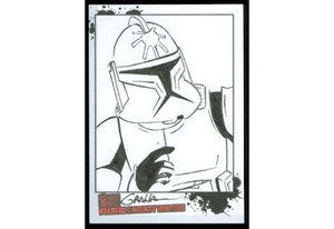 STAR WARS Clone Wars Rise of the Bounty Hunters Sketch By Kevin Graham  150087