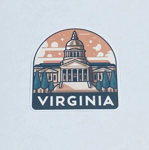 Virginia State Capitol Building Sticker Vinyl USA Travel Souvenirs Art Tc6 - Picture 1 of 2