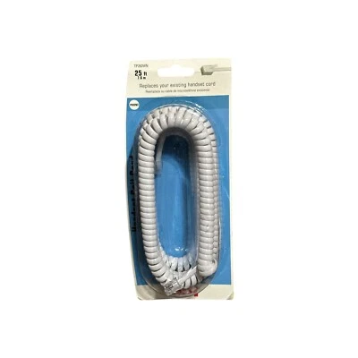 RCA Phone Handset Coil Cord White TP282WR 25ft / 7. 6m New - Image 1 of 4