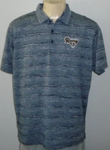 Los Angeles Rams Striped Team NFL Antigua Blue Golf Polo Shirt Men XL - Picture 1 of 6