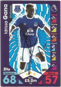 IDRISSA GUEYE SIGNED EVERTON 2016/2017 MATCH ATTAX TRADING CARD+COA - Picture 1 of 1