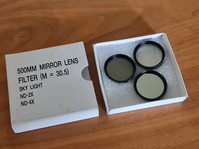30.5mm Lens Filter Set - Skylight/NDX2/NDX4 for 500mm Mirror Lens - M2379 - Image 1 of 2