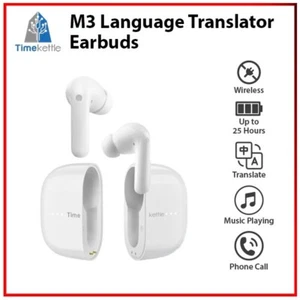 (New) Timekettle M3 WHITE Bluetooth ANC Wireless Language Translator Earbuds AU - Picture 1 of 10