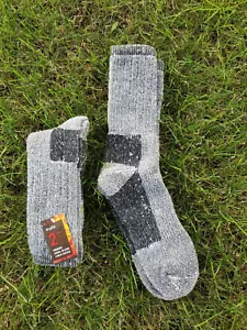 Trufit Merino Wool Blend Crew Socks - 2 Pair - Shoe Size 7-12 - Picture 1 of 5
