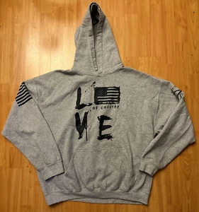 Grunt Style Love Of Country Hoodie Grey X-Large - Picture 1 of 8