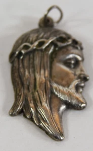 Vintage 1" Jesus Christ Religious Christian Medallion Pendant Metal Decor Easter - Picture 1 of 3