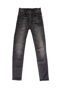 Neu mit Etikett R13 Italy High Rise schmutzig schwarz Baumwolle Distressed Denim Jeans Gr. 24 XS 0 - Bild 1 von 9