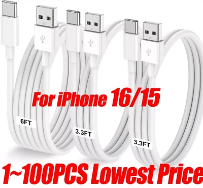 USB Type C Data Cable 5A Fast Charging USB-A to USB-C Charger lot Cord For Phone - Image 1 of 4