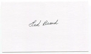 Ted Beard 3x5 Index Card Autographed Signature Pittsburgh Pirates Debut 1948 - Picture 1 of 2