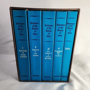 Dictionary Of The History of Ideas Volume 1-4 And Index Complete Box Set 1974 - Picture 1 of 12