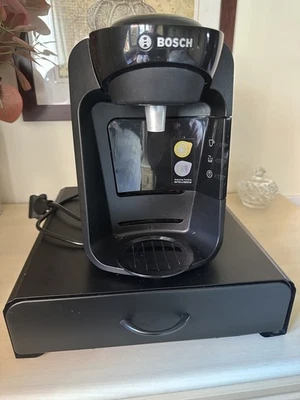 Bosch Tassimo Schwarz Suny Kaffeemaschine & Metall 64 Pod Aufbewahrungsschublade  - Bild 1 von 4