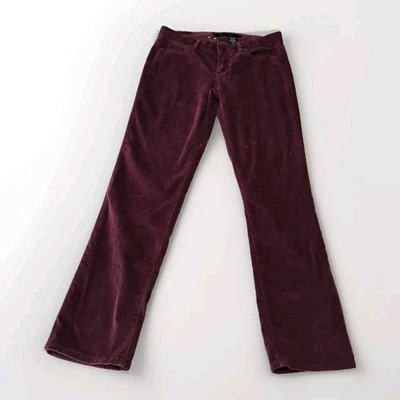 Calvin Klein Plum Corduroy Pants Stretch Straight Leg Slim Womens Size 4 30"x29 - Image 1 of 4