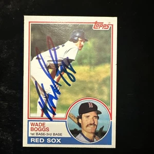 1983 Topps - Wade Boggs #498 (RC) Signed Rookie Card Auto Boston Redsox - Picture 1 of 3