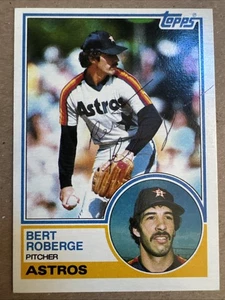 BERT ROBERGE 1983 Topps #611 handsignierte SIGNIERTE Karte HOUSTON ASTROS - Bild 1 von 2