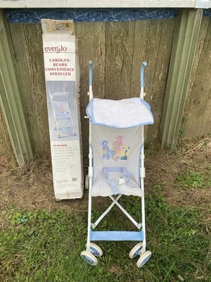 Cochecito paraguas plegable vintage años 90 bebé niño con toldo y caja Foto 1 de 4