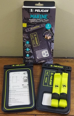 Pelican 2 Pack Marine IP68 Waterproof Phone Pouch NEW - Image 1 of 4