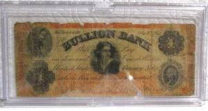 Banco de lingotes de Estados Unidos de un dólar 4 de julio de 1862 - era de la Guerra Civil - Imagen 1 de 2