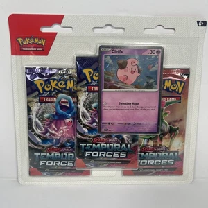 Pokemon TCG: Scarlet & Violet Temporal Forces 3 Pack Blister (Cleffa) - Bild 1 von 11