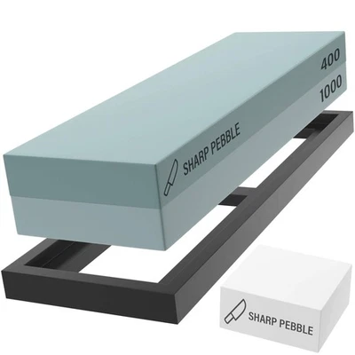 Sharp Pebble Premium Whetstone Knife Sharpening Stone 2 Side Grit 400/1000 We... - Image 1 of 4