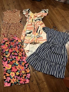 Lot Of 4 Girls Size 10/12 Summer Dresses - Picture 1 of 11
