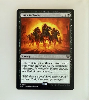 Magic the Gathering: Back in Town Commander: Outlaws of Thunder Junction Reg NM - Image 1 of 2