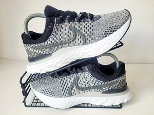 Nike Trainers Mens Size UK 7.5 React Infinity Run Flyknit 3 Black Multi Running - Picture 1 of 13