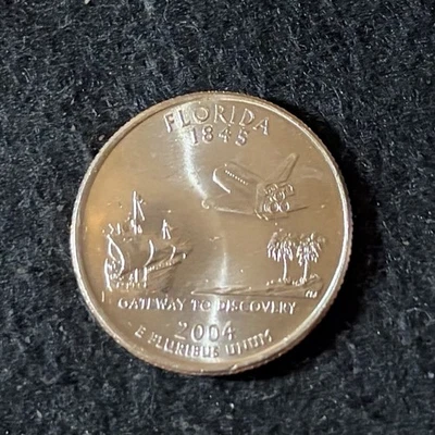 2004 P Florida  State Quarter Circulated Free Shipping - Image 1 of 2