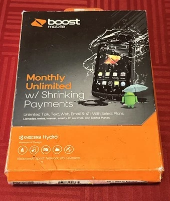 Boost Mobile Kyocera Hydro C5170 Black Sprint Network NEW - Image 1 of 4