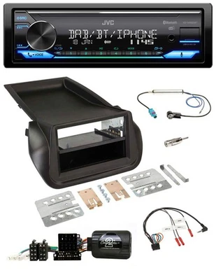 JVC Bluetooth DAB USB Lenkrad Autoradio für Citroen Nemo Peugeot Bipper ab 2008 - Bild 1 von 4