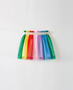 Hanna Andersson Girls Rainbow Tulle Tutu Colorful Layered Party Skirt Sz 6-7 - Picture 1 of 11
