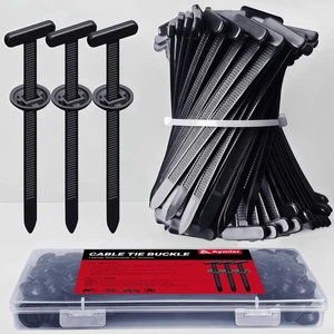 Upgrade Cable Tie Buckle Nylon Universal Heavy Duty Self Lock, Car Zipper Clip, - Picture 1 of 12