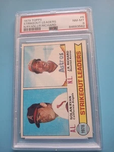 Baseball Card Strikeout Leaders Nolan Ryan J.R Richard PSA 8 - Picture 1 of 2