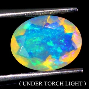 Oval Cut AAA Floral Flash Play Of Color Crystal Fire Opal 1.15ct 9x7mm Gemstone - Picture 1 of 14