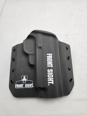 New 1911 Pistol OWB Holster Kydex Right Hand Front Sight Belt Black Fullsize - Image 1 of 3