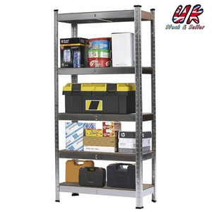 5 Tier Heavy Duty Storage Racking Boltless Shelves Garage Workshop Shelving Rack - Picture 1 of 7