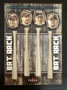 Randy JOHNSON SCHILLING CLEMENS 2005 Fleer Classic Clippings BAT Rack Quad Relic - Picture 1 of 2