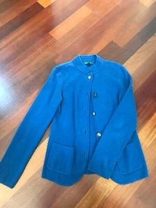 Ralph Lauren Cotton Blue cardigan sweater womens button up Size Medium - Picture 1 of 3
