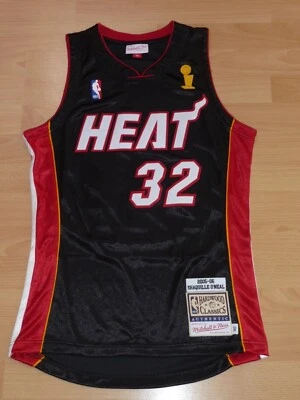 Maillot AUTHENTIQUE Miami Heat Shaquille O'Neal NBA Basketball Mitchell Ness S Shaq - Photo 1/4