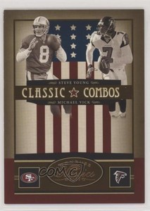 2005 Donruss Classics Classic Combos /500 Michael Vick Steve Young #CC-10 HOF