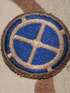 PARCHE INSIGNIA MANGA 35TA DIVISIÓN INFANTERÍA ORIGINAL SEGUNDA GUERRA MUNDIAL EE. UU. - RARO ESPALDA VERDE - Imagen 1 de 2