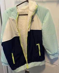 GIRLS : Justice Brand ; Reversible Sherpa Size 12 Jacket , BNWT Free Shp - Picture 1 of 3