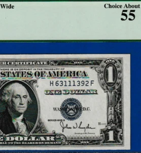 1935 D  $1  SILVER CERTIFICATE  WIDE  H 63111392 F  Fr.1613W PCGS - Picture 1 of 3