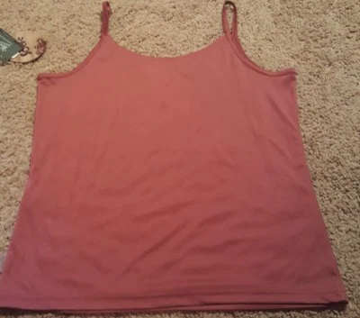 Nueva camiseta sin mangas Woolrich para mujer de algodón elástico talla grande marrón champán Foto 1 de 4